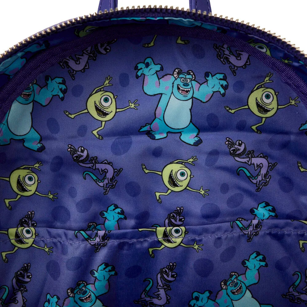 Loungefly Disney-Pixar: Monsters Inc. Sulley, Mike, & Randall Triple Pocket Mini Backpack