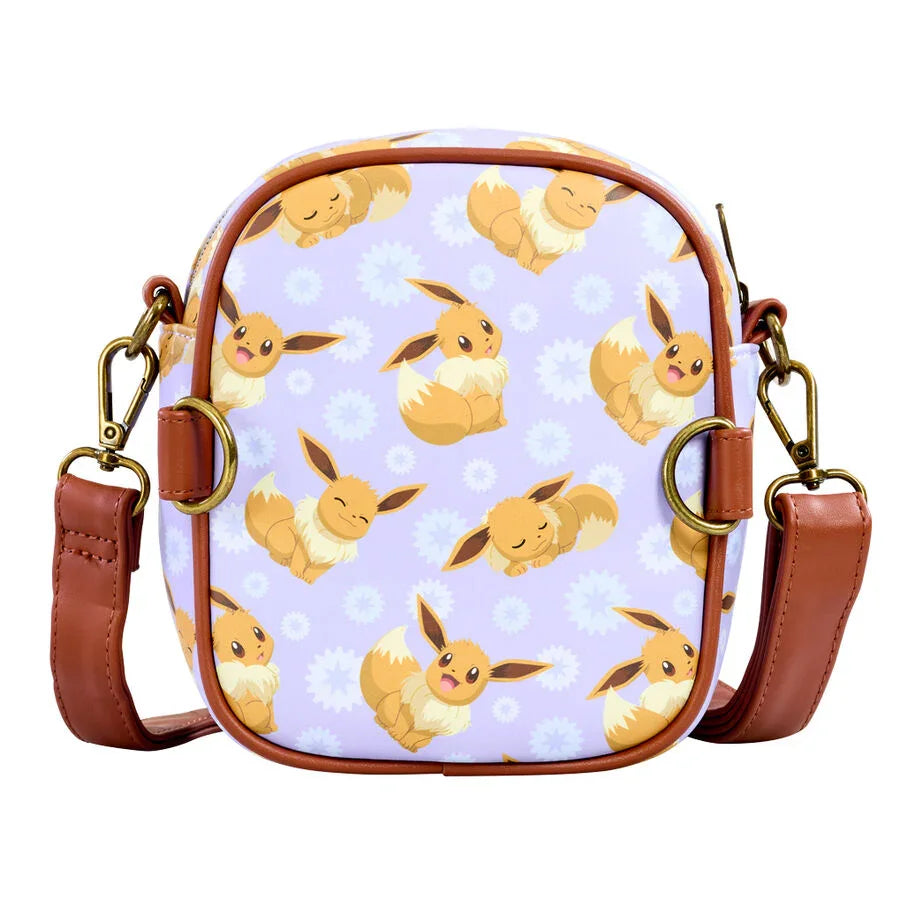 Loungefly Pokemon Eevee AOP Passport Crossbody Bag