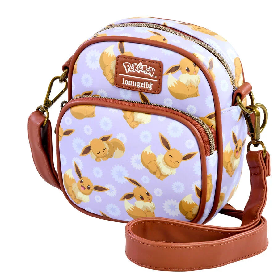 Loungefly Pokemon Eevee AOP Passport Crossbody Bag
