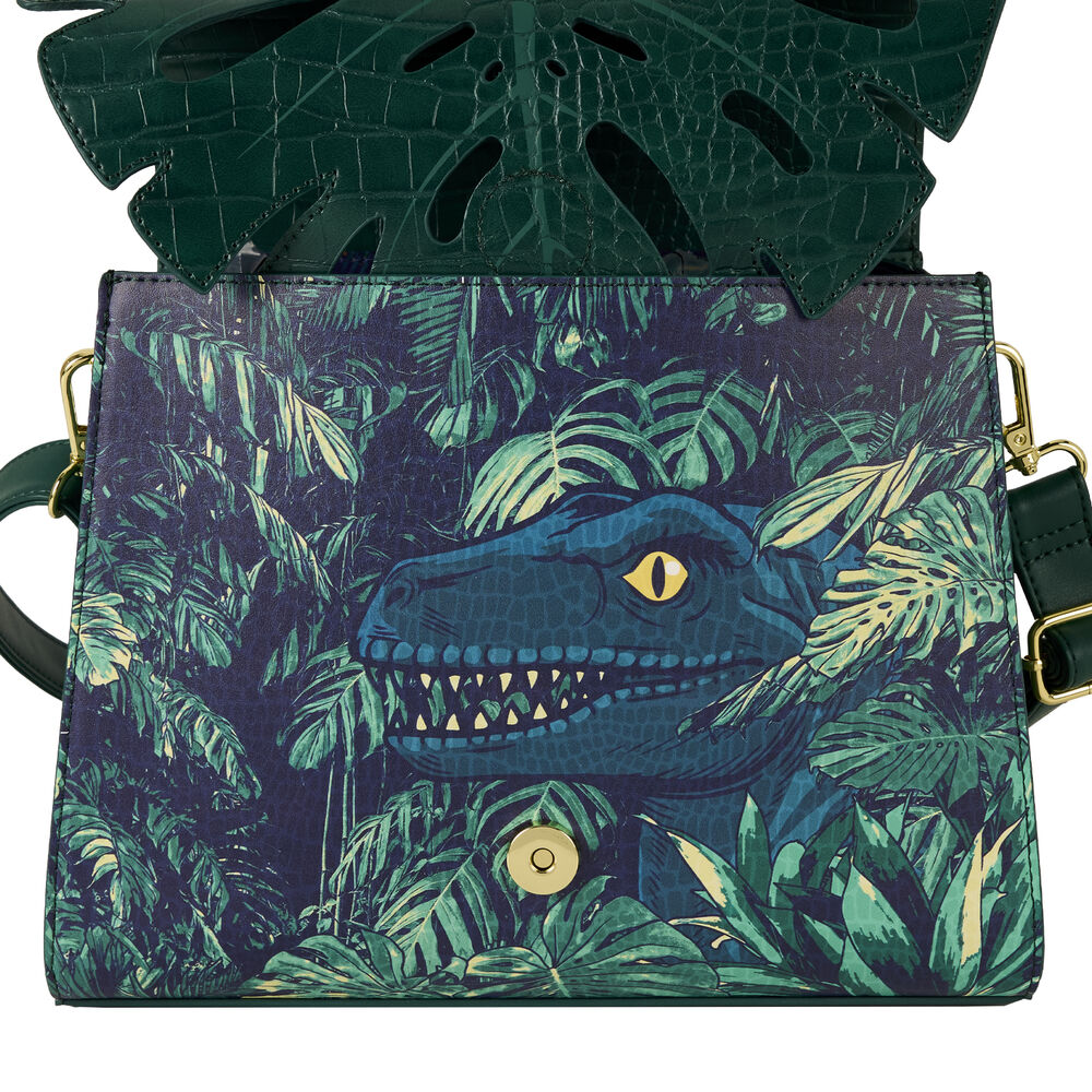 Loungefly Jurassic World Jungle Velociraptor Glow Crossbody Bag - Ginga Toys