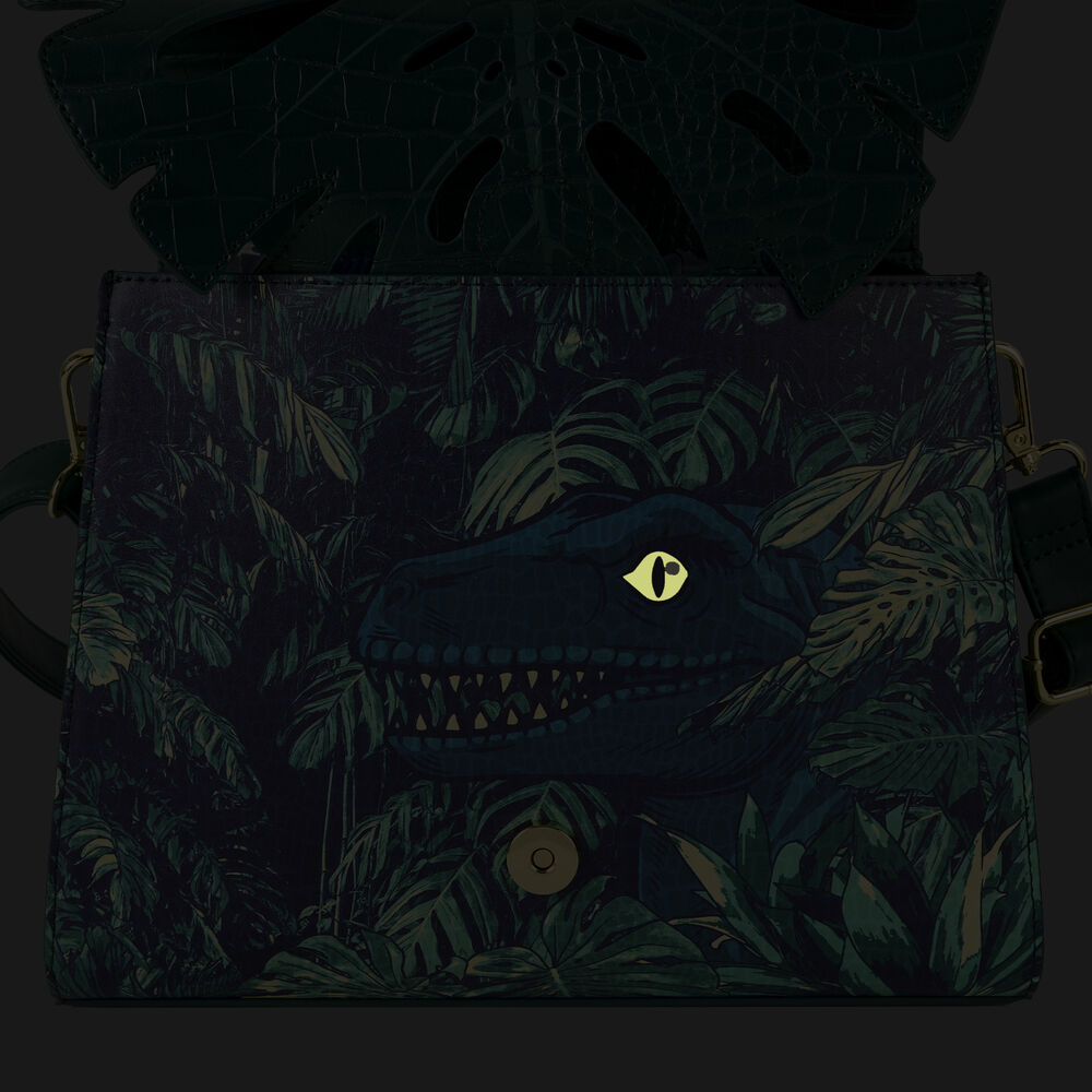 Loungefly Jurassic World Jungle Velociraptor Glow Crossbody Bag - Ginga Toys