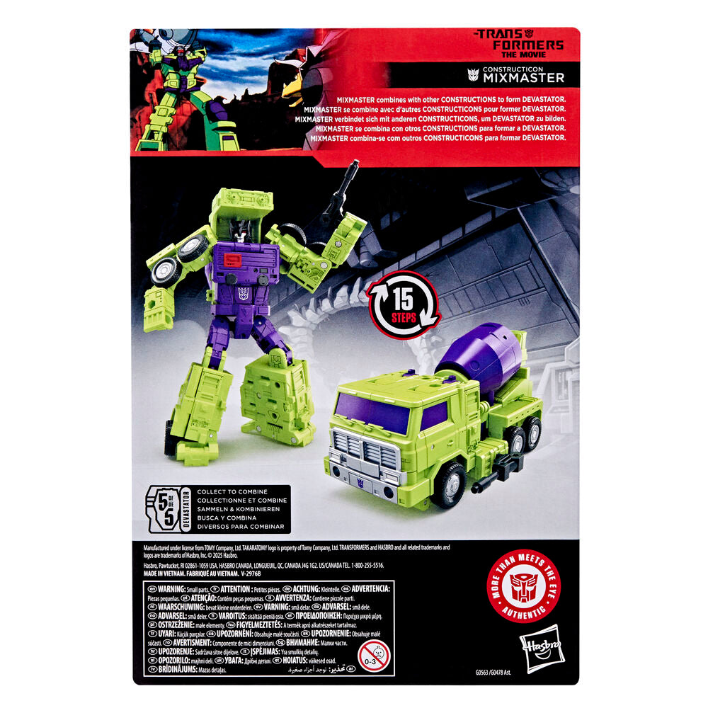 The Transformers: The Movie Studio Series Voyager Class Constructicon Mixmaster Action Figure - Ginga Toys
