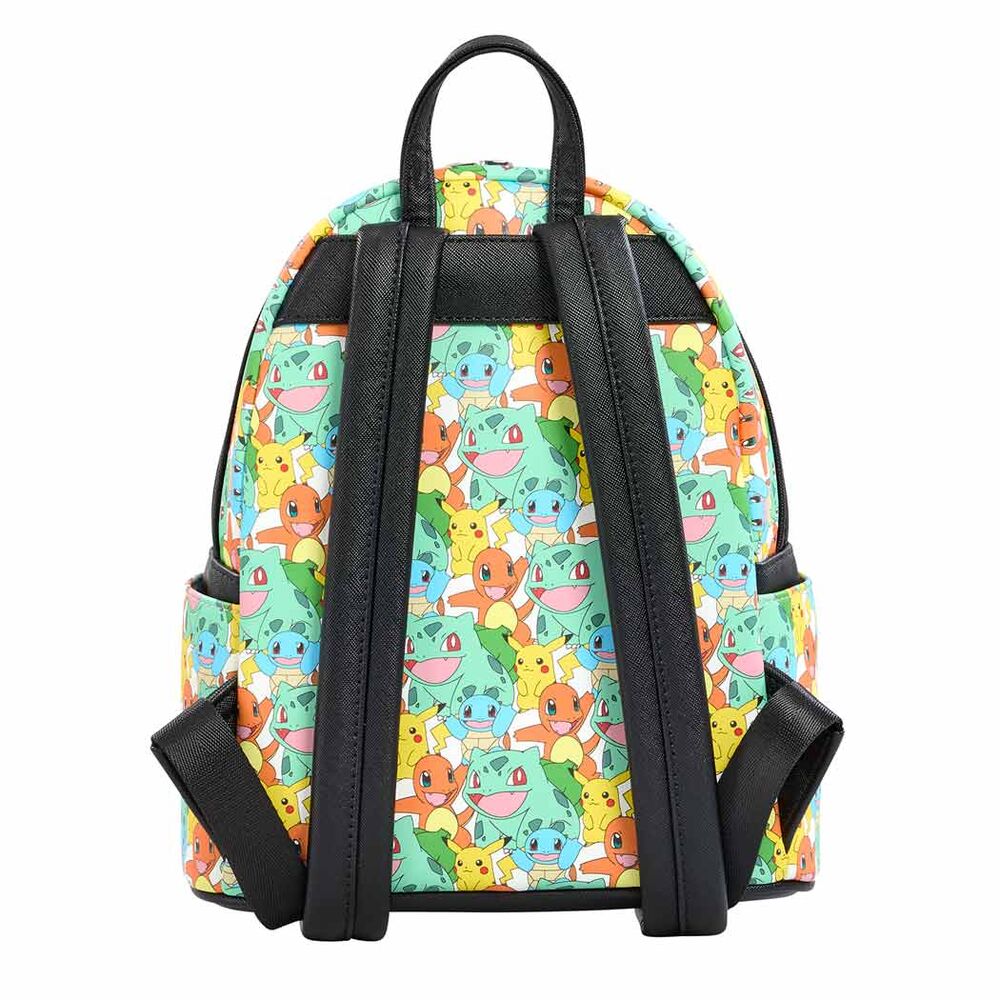 Loungefly Pokémon Starters and Pikachu AOP Mini Backpack