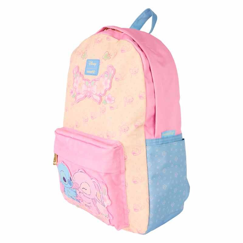 Loungefly Disney Stitch & Angel All-Over Print Nylon Full-Size Backpack - Ginga Toys