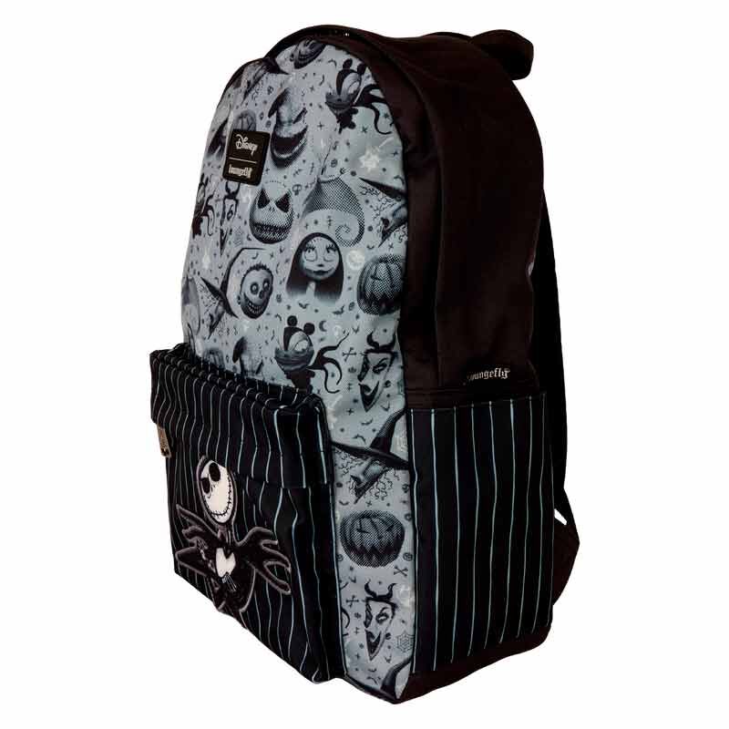 Loungefly Disney The Nightmare Before Christmas All-Over Print Nylon Full-Size Backpack - Ginga Toys