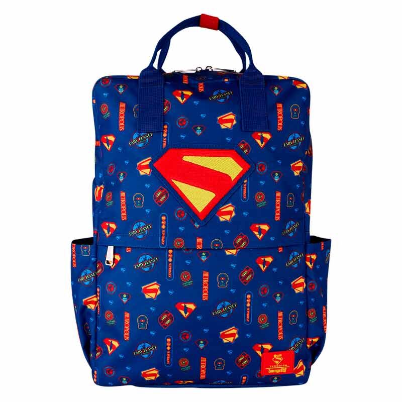 Loungefly Superman All-Over Print Nylon Full-Size Backpack - Ginga Toys
