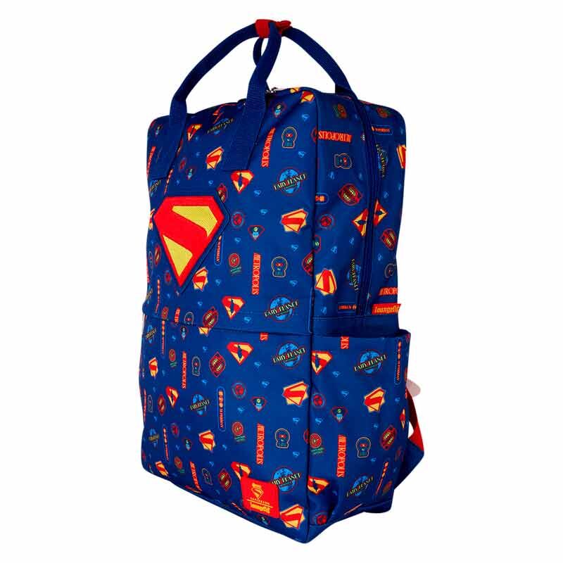 Loungefly Superman All-Over Print Nylon Full-Size Backpack - Ginga Toys