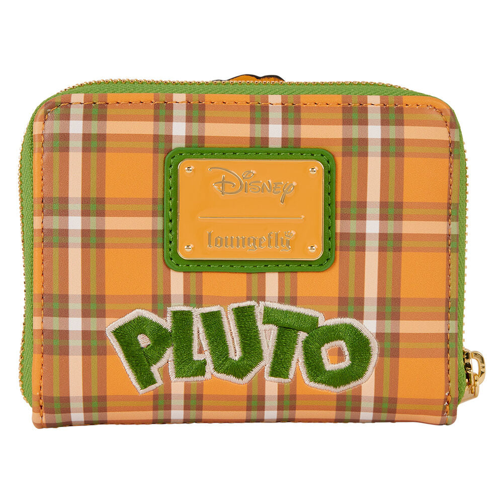 Loungefly Disney Pluto 95th Anniversary Plaid Zip Around Wallet - Ginga Toys