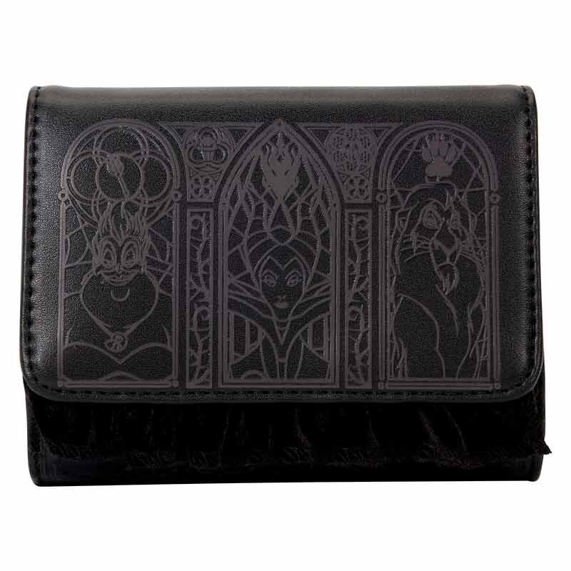 Loungefly Disney Villains Stained Glass Trifold Wallet - Ginga Toys
