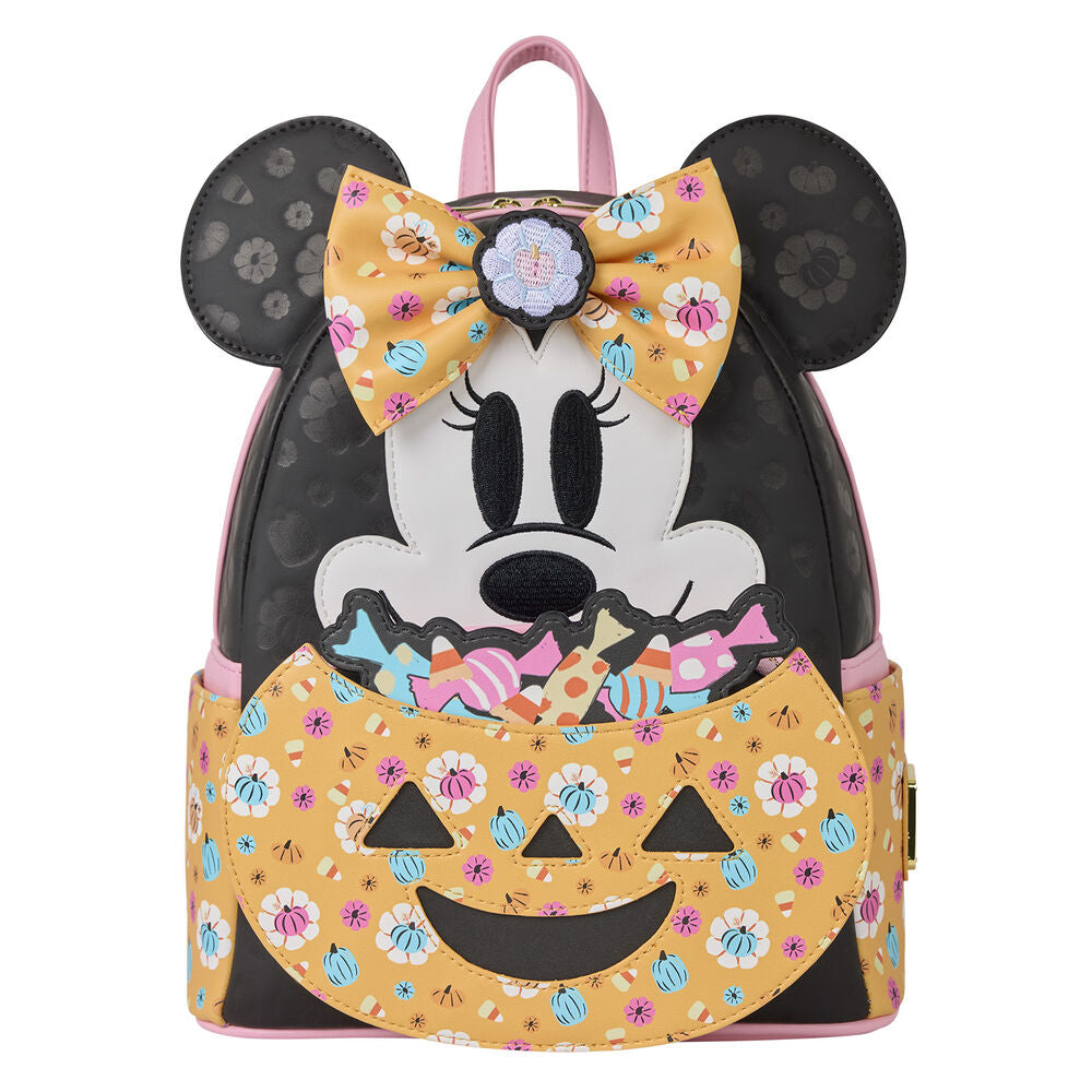 Loungefly Disney Minnie Mouse Cosplay Floral Pumpkin Glow Mini Backpack - Ginga Toys