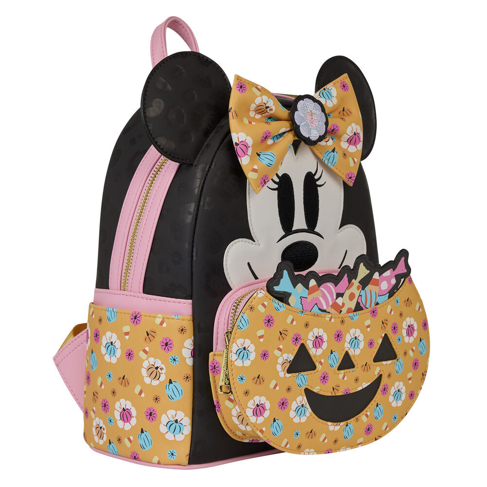 Loungefly Disney Minnie Mouse Cosplay Floral Pumpkin Glow Mini Backpack - Ginga Toys