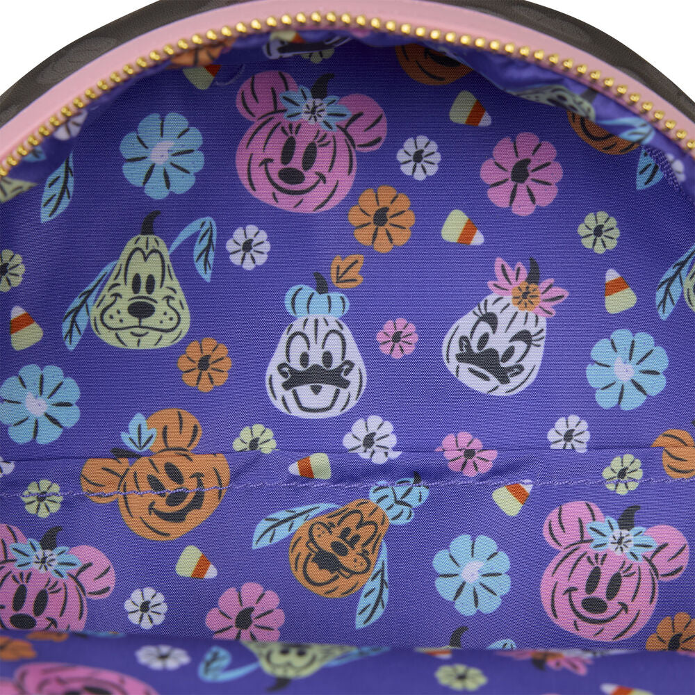 Loungefly Disney Minnie Mouse Cosplay Floral Pumpkin Glow Mini Backpack - Ginga Toys