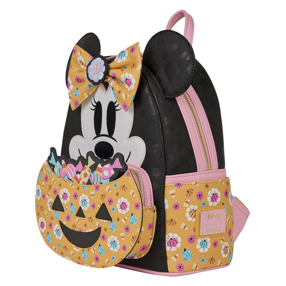 Loungefly Disney Minnie Mouse Cosplay Floral Pumpkin Glow Mini Backpack - Ginga Toys