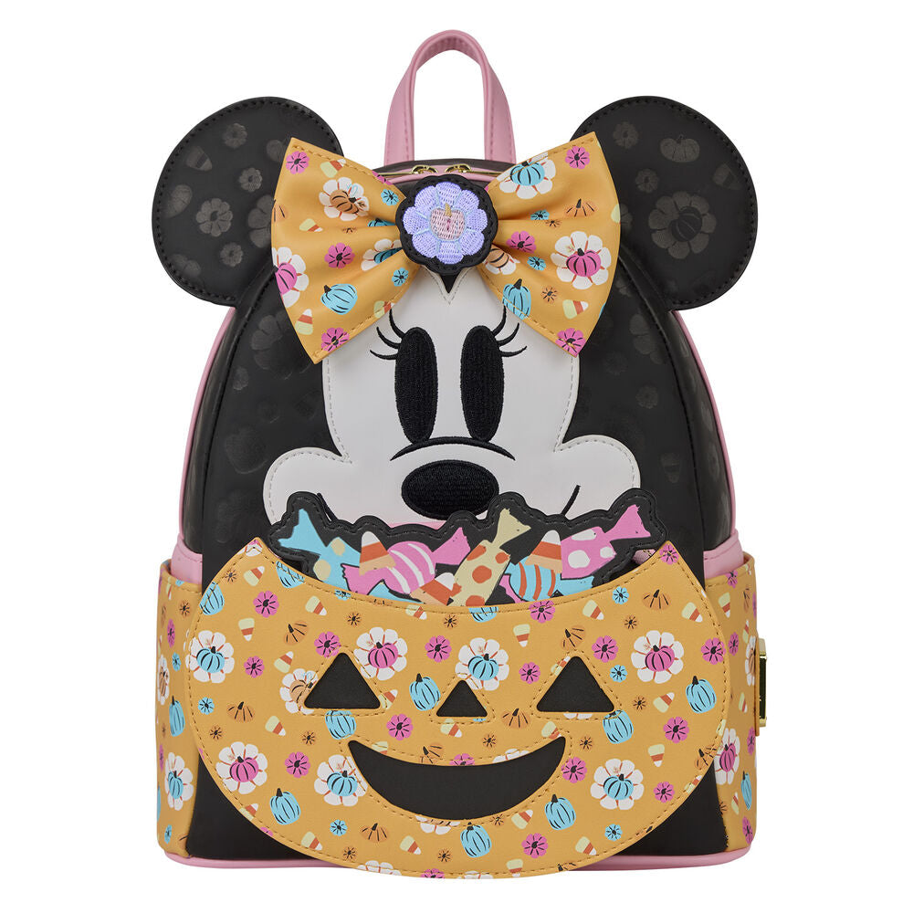 Loungefly Disney Minnie Mouse Cosplay Floral Pumpkin Glow Mini Backpack - Ginga Toys