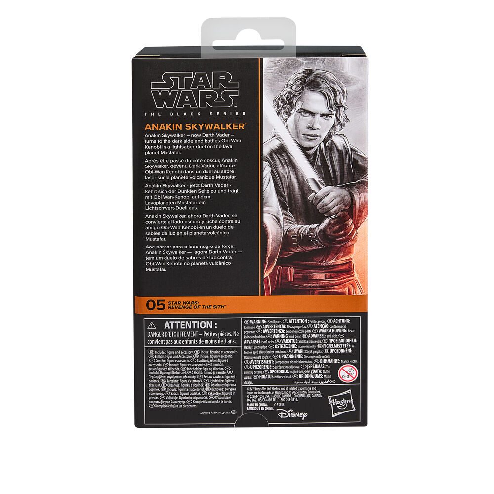 Star Wars: The Black Series Anakin Skywalker (Revenge of the Sith) Action Figure - Ginga Toys