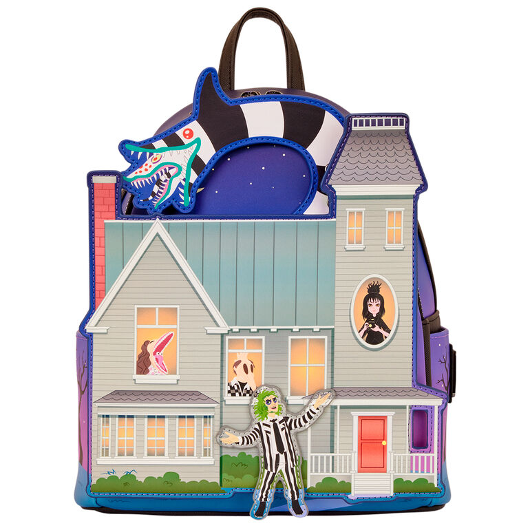 Loungefly Beetlejuice Deetz House Glow Mini Backpack - Ginga Toys