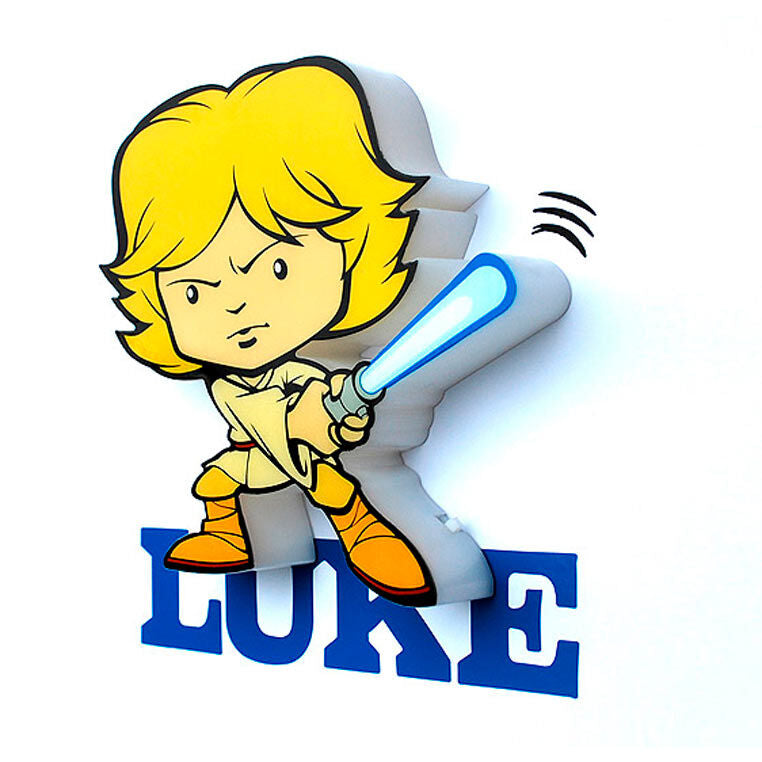 3D Light FX Star Wars Luke Skywalker 3D Deco Mini-Sized Sticker LED Wall Light - Ginga Toys