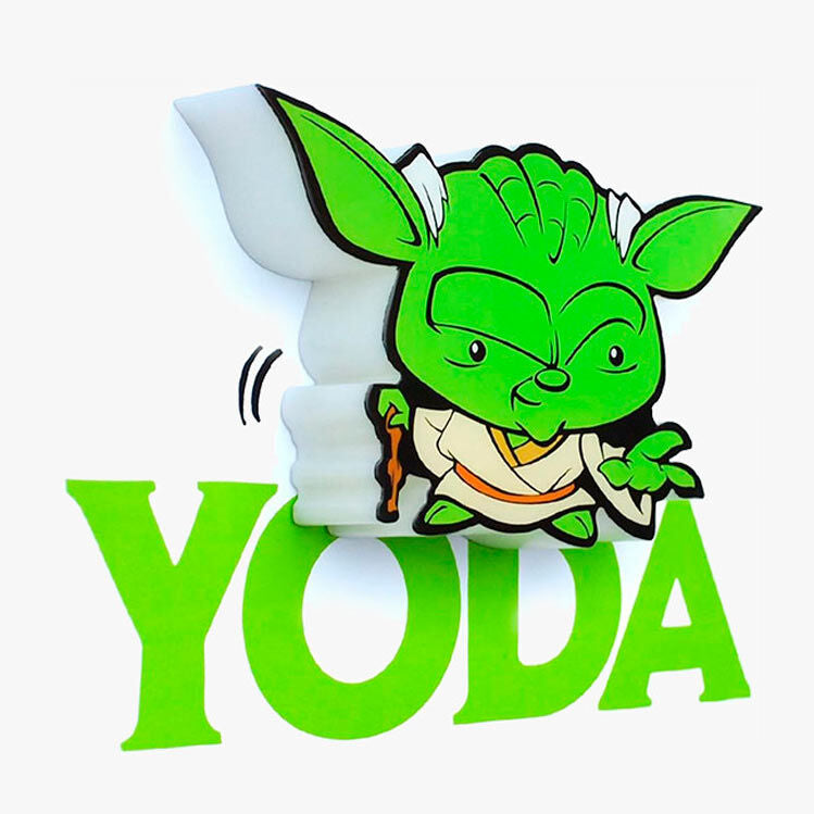 3D Light FX Star Wars Yoda 3D Deco Mini-Sized Sticker LED Wall Light - Ginga Toys