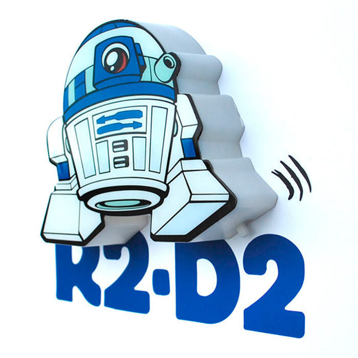 3D Light FX Star Wars R2-D2 3D Deco Mini-Sized Sticker LED Wall Light - Ginga Toys