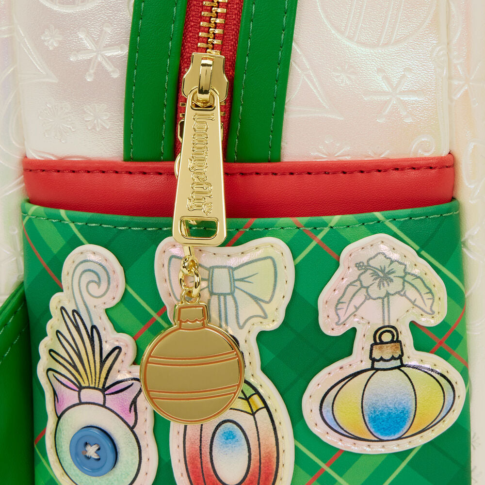 Loungefly Disney Stitch & Scrump Iridescent Holiday Ornament Mini Backpack - Ginga Toys