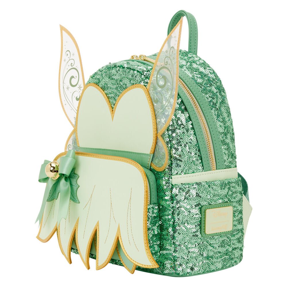 Loungefly Peter Pan Tinker Bell Holiday Cosplay Sequin Mini Backpack - Ginga Toys
