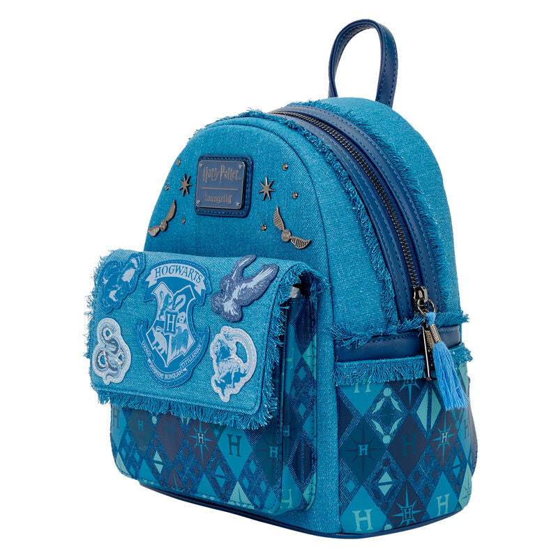 Loungefly Harry Potter Hogwarts Denim Mini Backpack - Ginga Toys