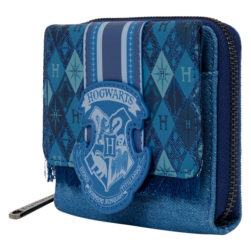 Loungefly Harry Potter Hogwarts Denim Tri-fold Wallet - Ginga Toys