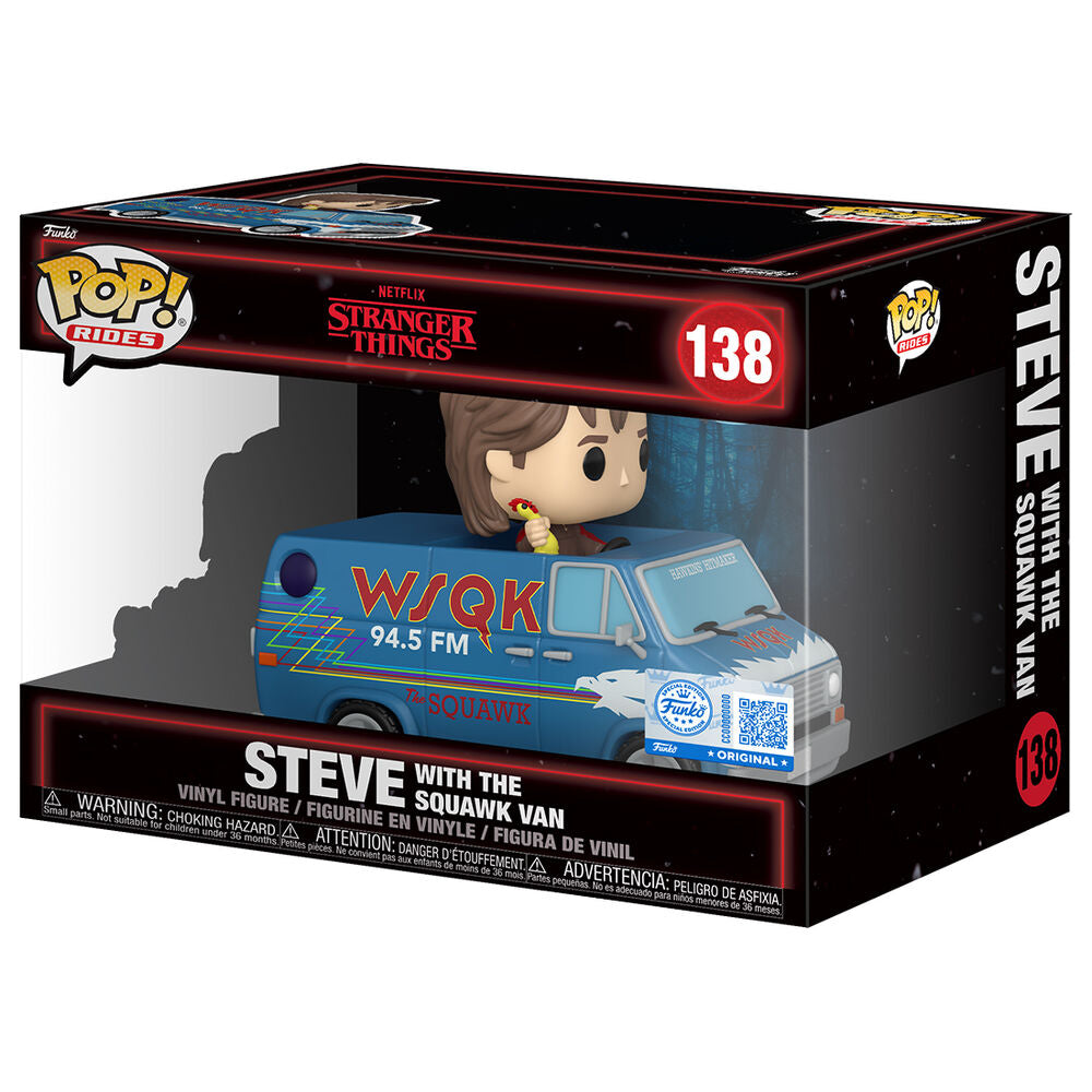 Stranger Things 5 Pop! Rides #138 Steve with the Squawk Van Vinyl Figure - Funko - Ginga Toys