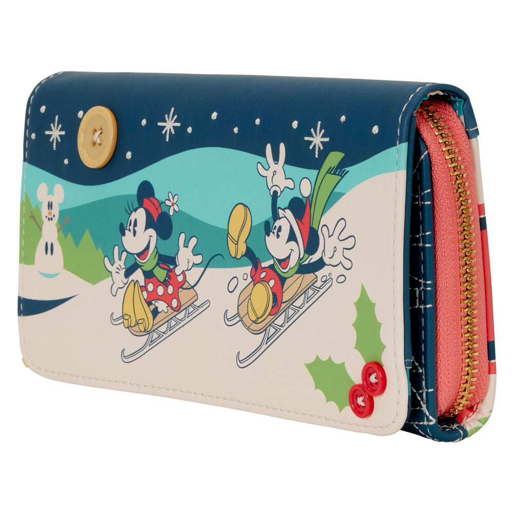 Loungefly Disney Mickey & Minnie Holiday Wristlet Wallet - Ginga Toys