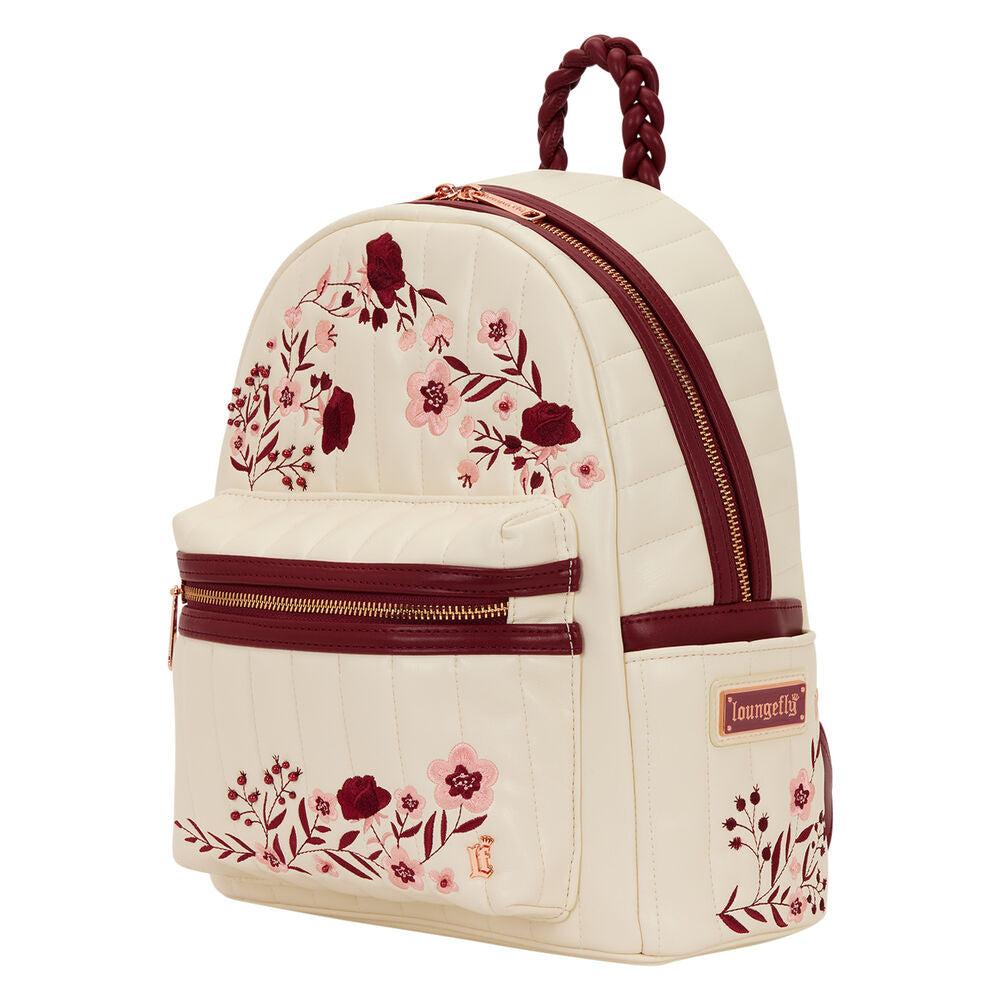 Loungefly Cream & Red Floral Mini Backpack - Ginga Toys