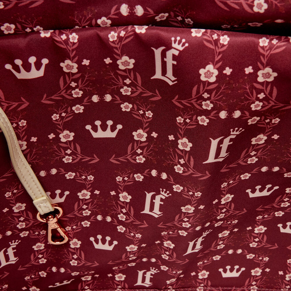 Loungefly Cream & Red Floral Convertible Backpack and Tote Crossbody Bag - Ginga Toys