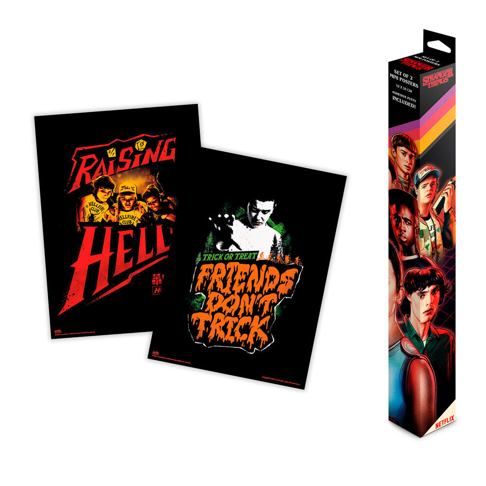 Stranger Things Set of 2 Mini Posters 38x52cm – Wall Art – Ginga Toys