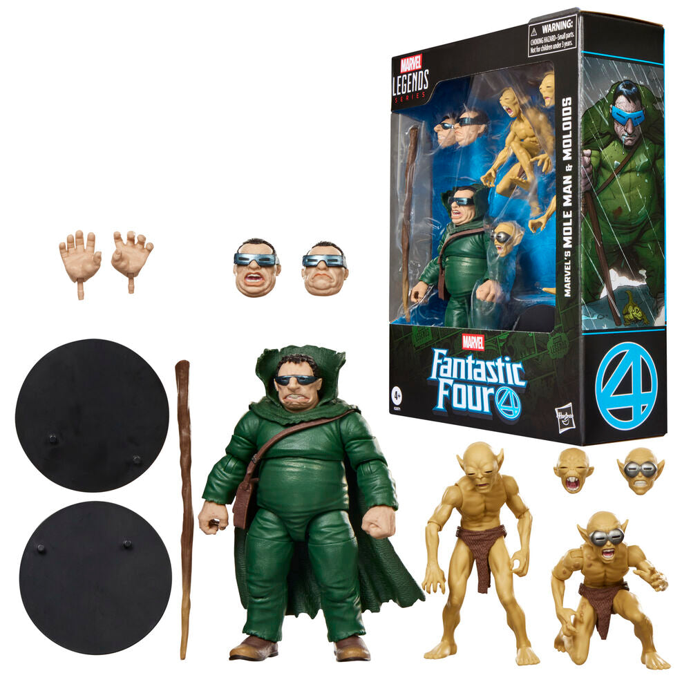HASBRO Marvel Legends Fantastic Four Mole Man and Moloids 3-Pack action figures - Ginga Toys