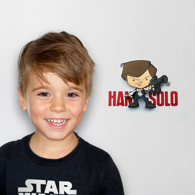 3D Light FX Star Wars Han Solo 3D Deco Mini-Sized Sticker LED Wall Light - Ginga Toys