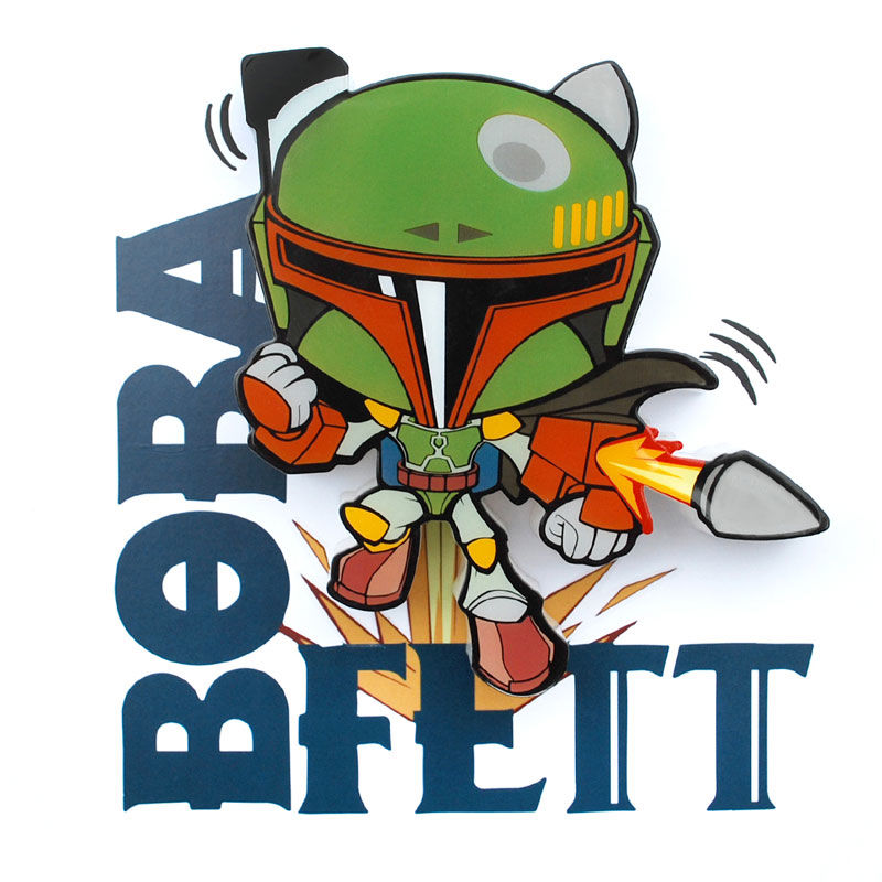 3D Light FX Star Wars Boba Fett 3D Deco Mini-Sized Sticker LED Wall Light - Ginga Toys