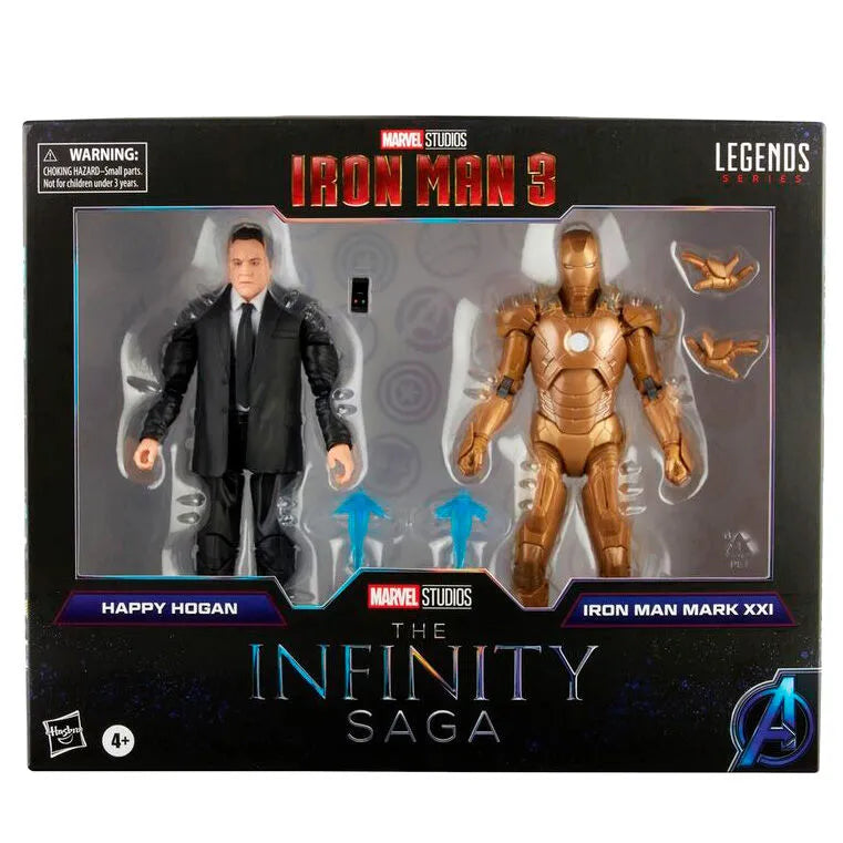 Iron Man 3 Marvel Legends The Infinity Saga Happy & Iron Man Mark XXI Two-Pack Exclusive - Ginga Toys