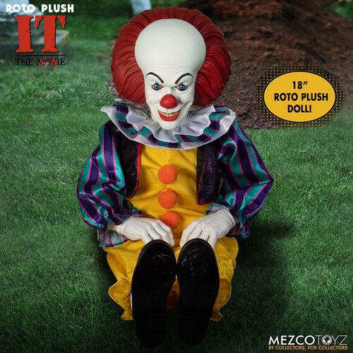 IT (1990) Mezco Designer Series Pennywise Roto Plush Doll - Mezco Toyz - Ginga Toys
