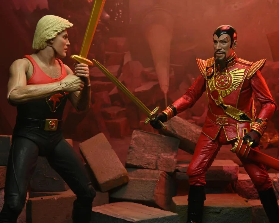 King Features Flash Gordon Ultimate Ming the Merciless Figure (Red Military Outfit) - Ginga Toys