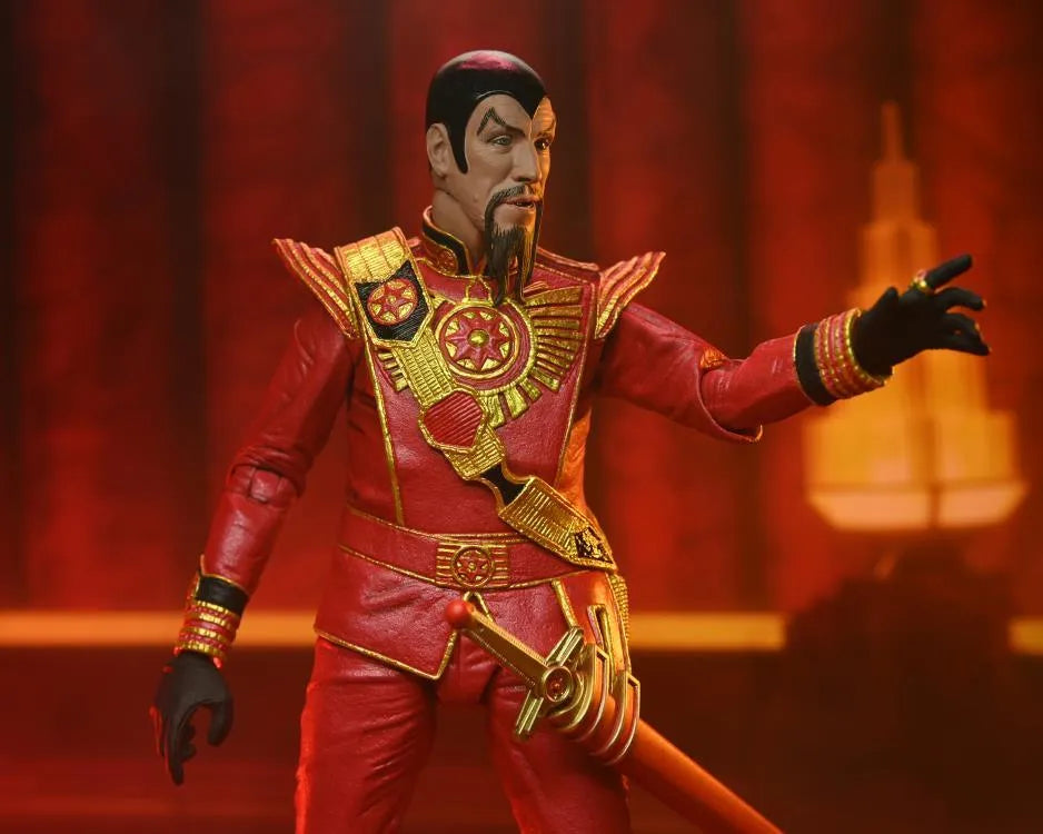 King Features Flash Gordon Ultimate Ming the Merciless Figure (Red Military Outfit) - Ginga Toys