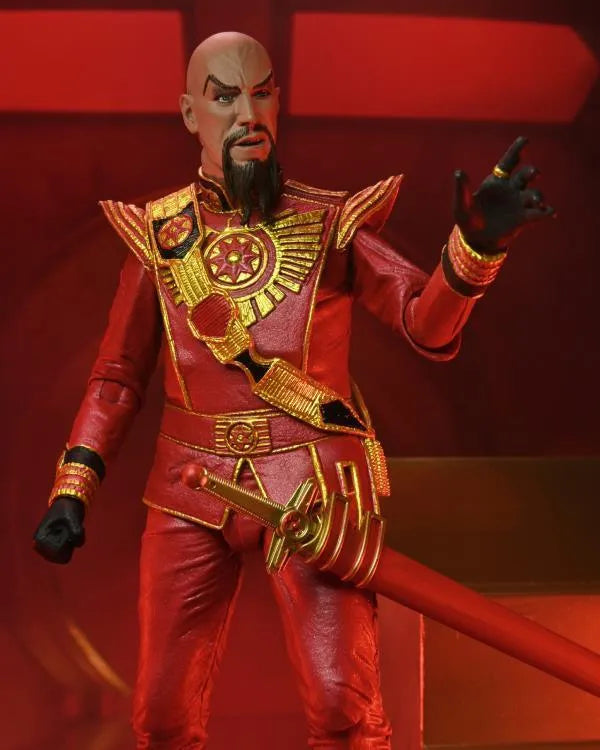 King Features Flash Gordon Ultimate Ming the Merciless Figure (Red Military Outfit) - Ginga Toys