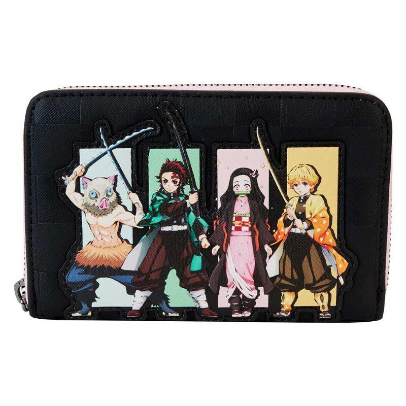 Loungefly Demon Slayer Heroes Group Zip Around Wallet - Ginga Toys