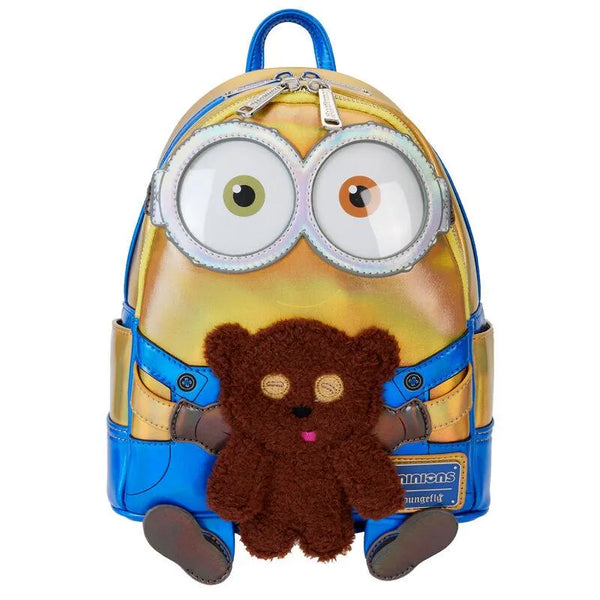 iridescent mini dome backpack Loungefly Despicable Me Minions Bob Cosplay Removing the hook from saltwater mono 12 Height Color:Fuschia Pink - Asphalt Grey