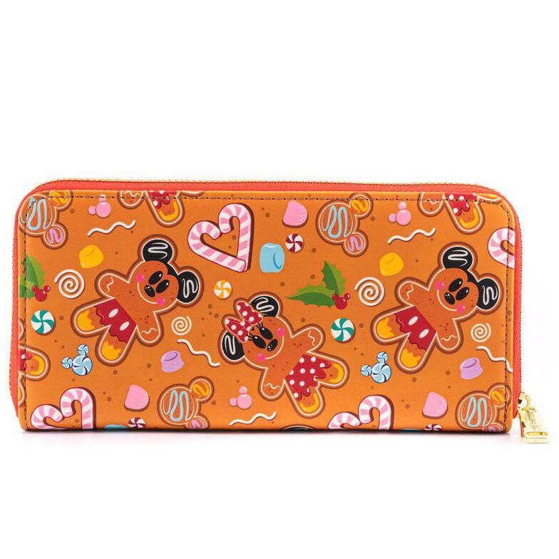 Loungefly Disney Gingerbread Mickey and Minnie Mouse Zip Around Wallet - Loungefly - Ginga Toys