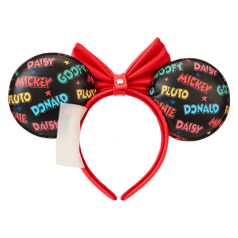 Loungefly Disney Mickey & Friends Classic All-Over Print Mini Backpack With Ear Headband - Ginga Toys
