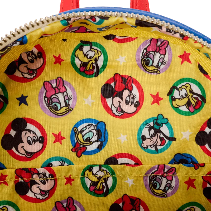 Loungefly Disney Mickey & Friends Classic All-Over Print Mini Backpack With Ear Headband - Ginga Toys