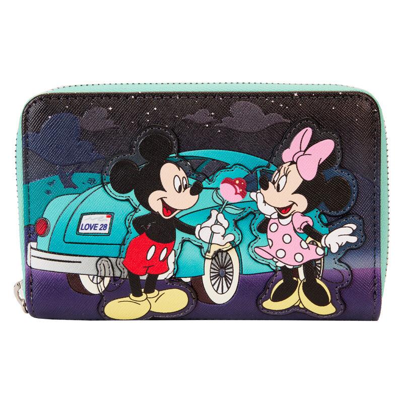 Loungefly Disney Mickey & Minnie Date Night Drive-In Zip Around Wallet - Loungefly - Ginga Toys