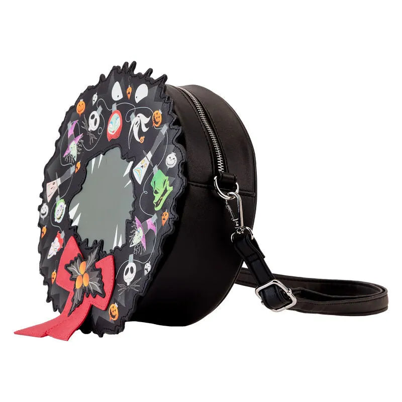 Loungefly Disney Nightmare Before Christmas Wreath String Lights Glow Crossbody Bag - Ginga Toys