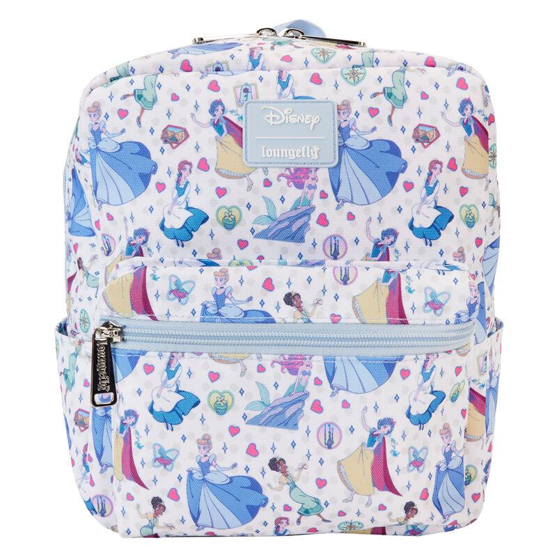 Loungefly Disney Princess Manga Style All-Over Print Nylon Mini Backpack - Ginga Toys