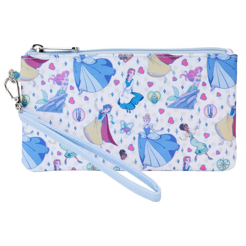 Loungefly Disney Princess Manga Style All-Over Print Nylon Zipper Pouch Wristlet - Ginga Toys