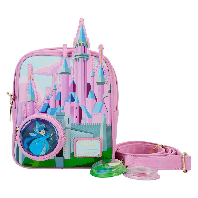 Loungefly Disney Sleeping Beauty Castle Three Good Fairies Stained Glass Crossbody Bag - Loungefly - Ginga Toys